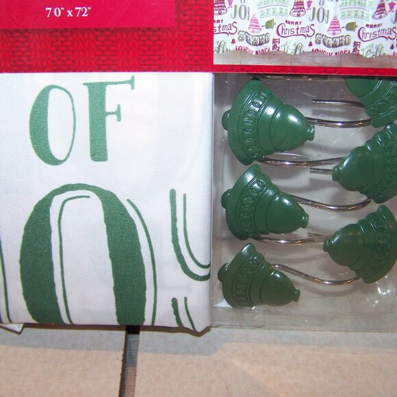 Holly & Jolly Home & Bath NWT Shower Curtain Set - Picture 4 of 4